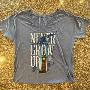 Disney Women’s Medium Epcot Never Grow Up Tee Shirt